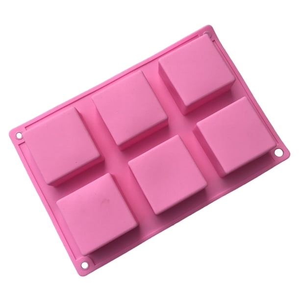 Bewildely Moldes de silicona para pasteles, molde para hornear chocolate con pudín de congelación de 6 cavidades, bandeja reutilizable para Herramientas y accesorios para hornear