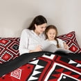 thumbnail image 6 of Feelyou Bohemian Aztec 01, Hippie Tribal Rustic Twin Comforter Sets, Red Western Abstract Reversible Bedding Set, Ultra Soft Home Decor,2 Pieces, 6 of 8