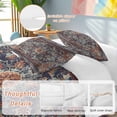 thumbnail image 2 of 3 Piece Retro Boho Duvet Cover Set Twin Size,Microfiber Comforter/Quilt Cover with Corner Ties and 2 Pillowcases,Rustic Flowers Modern Geometric Abstract Art All Season Bedding with Zipper Closure, 2 of 8