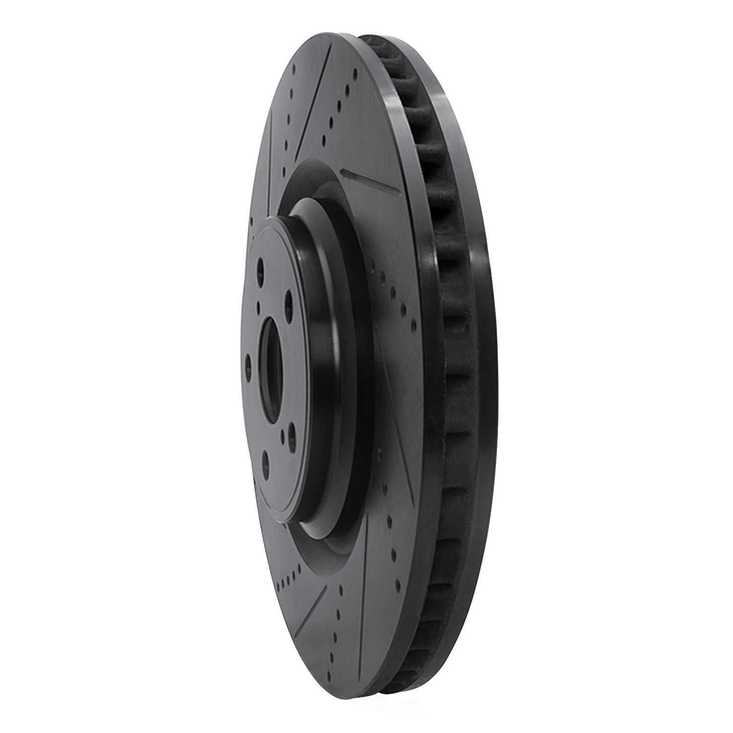 Dynamic Friction Company 633-75031D DFC Brake Rotor - Drilled And Slotted - Black