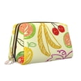 thumbnail image 2 of Large Clutch Leather Makeup Bag, Cartoon Fruit Graffiti Travel Toiletries Bag, Ladies Cosmetic Storage Bag, 2 of 8