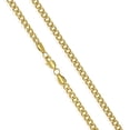 thumbnail image 4 of Crucible Jewelry Men's Gold Plated Stainless Steel Rounded Curb Chain Necklace (5mm) - 24", 4 of 5
