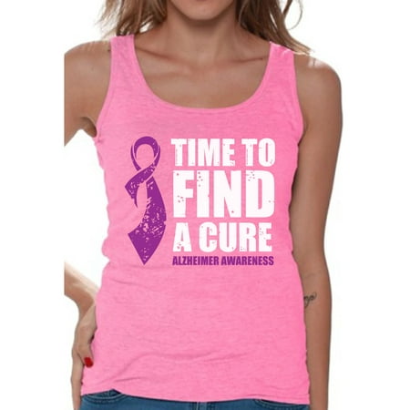 Awkward Styles Time to Find a Cure Clothes for Women Team Alzheimer Tanks Endalz Tshirt for Ladies Alzheimers Gifts Alzheimer Shirts Endalz Clothing Collection Endalz Tank Top Shirt Alzheimer