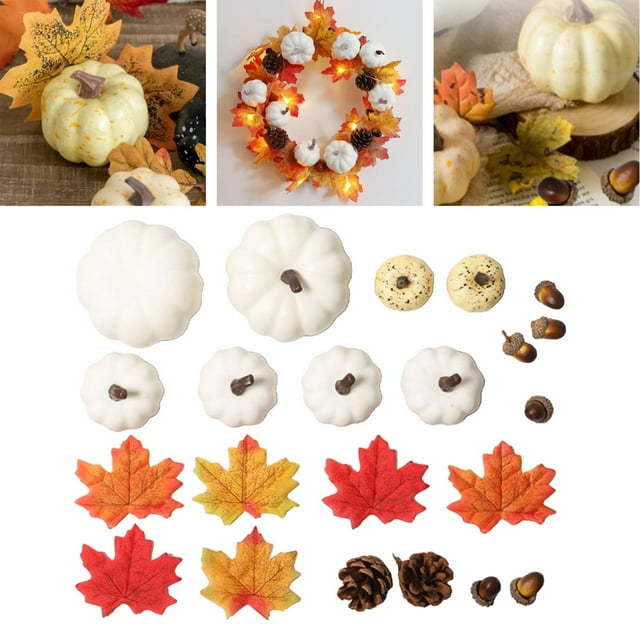 Decoración de calabazas artificiales Yotijar Centro de mesa de Otoño Calabaza de simulación