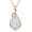 Rose-Infinity Opal Necklace, variant on Opal Necklace for Women - Teardrop Pendant Necklace, Infinity Twist Jewelry Gifts for Wife Girlfriend Mom