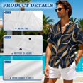 thumbnail image 6 of KUIFORTI Couple Matching Outfits Abstract Leaf Fashionable Mens Casual Shirts Hawaii Dress Breathable Short Sleeve Button Down with Soft Fabric for Summer Vacation Trip, 6 of 7