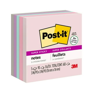 Post-it Super Sticky Full Stick Notes, 3 in. x 3 in., Energy Boost