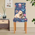 thumbnail image 4 of Yayeee 2 Pack Dining Chair Covers Stretch Parson Chairs Slipcovers Seat Protector, Pink Jellyfish, 4 of 6