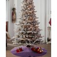 thumbnail image 4 of Ombre Purple Grey Christmas Tree Skirt 48 Inches Large Christmas Skirt Tree, Simple Modern Farmhouse Stripes Tree Skirt Christmas Decorations for Fireplace Party Holidays Indoor Outdoor, 4 of 7