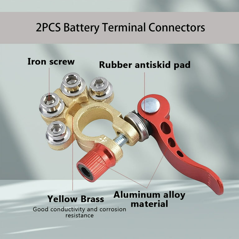 2PCS Battery Terminal Connectors,Quick Release Disconnect Car