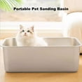 Walbest Cat Litter Box Easy to Clean Stainless Steel Pet Toilet Large