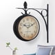 thumbnail image 3 of Reloj de pared para jardín al aire libre, reloj artístico con soporte fundido de doble cara giratorio de 360  degree, 3 of 9