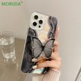 thumbnail image 2 of Funda trasera de silicona transparente para iPhone, carcasa con soporte de Mariposa Negra a la moda para iPhone 11 12 13 14 Pro Xs Max Mini XR X 7 8 14 Plus Fivean unisex, 2 of 2