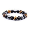 thumbnail image 4 of UOYOTT Energy Healing Stretch Bracelet Natural Stone Hematite Tiger Eye for Men Women, 4 of 5
