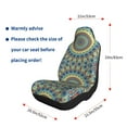 thumbnail image 4 of Naloa Round Mandala1 Car Seat Covers 2PCs Front Car Seat Covers Universal fit for Most Cars SUVs and Trucks -, 4 of 5