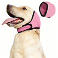 thumbnail image 2 of Sulaicai Adjustable Dog Noise Cancelling Ear Wrap, Soft Calming Ear Muffs for Fireworks Thunderstorms, Comfort Pet Ear Protection Hood for Grooming Bathing Swimming (Pink, Small), 2 of 6
