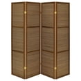 thumbnail image 2 of Rown 4 Panel Foldable Privacy Screen, Bamboo, Brown Pine Wood 70 Inch, 2 of 5