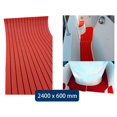 thumbnail image 3 of Self-adhesive Eva Foam Teak Decking Yacht Marine Flooring Synthetic Boat Floor Mat 2400x450x6mm Red, 3 of 5