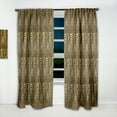 thumbnail image 2 of Designart 'Black and Gold Swirl I' Mid-Century Modern Curtain Panel, 2 of 5
