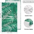 thumbnail image 2 of Green Tropical Leaves Hand Towels for Bathroom, Summer Green Frond Kitchen Towel 2 PCS Ultra Soft and Highly Absorbent Decorative Fingertip Face Bath Towels for Spa & Hotel, 28.3"x 14.4", 2 of 5