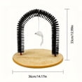 thumbnail image 3 of Cat Grooming Arch Brush And Scratching Toy, Arch-Shaped Brush With Scratching Surface For Cats, Self-Play And Grooming Solution For Indoor Cats, 3 of 8