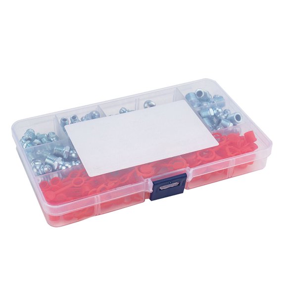 Minkissy 120pcs/set Grease Assorted Grease Metric Plated Blue Zinc Resistant to High Temperature