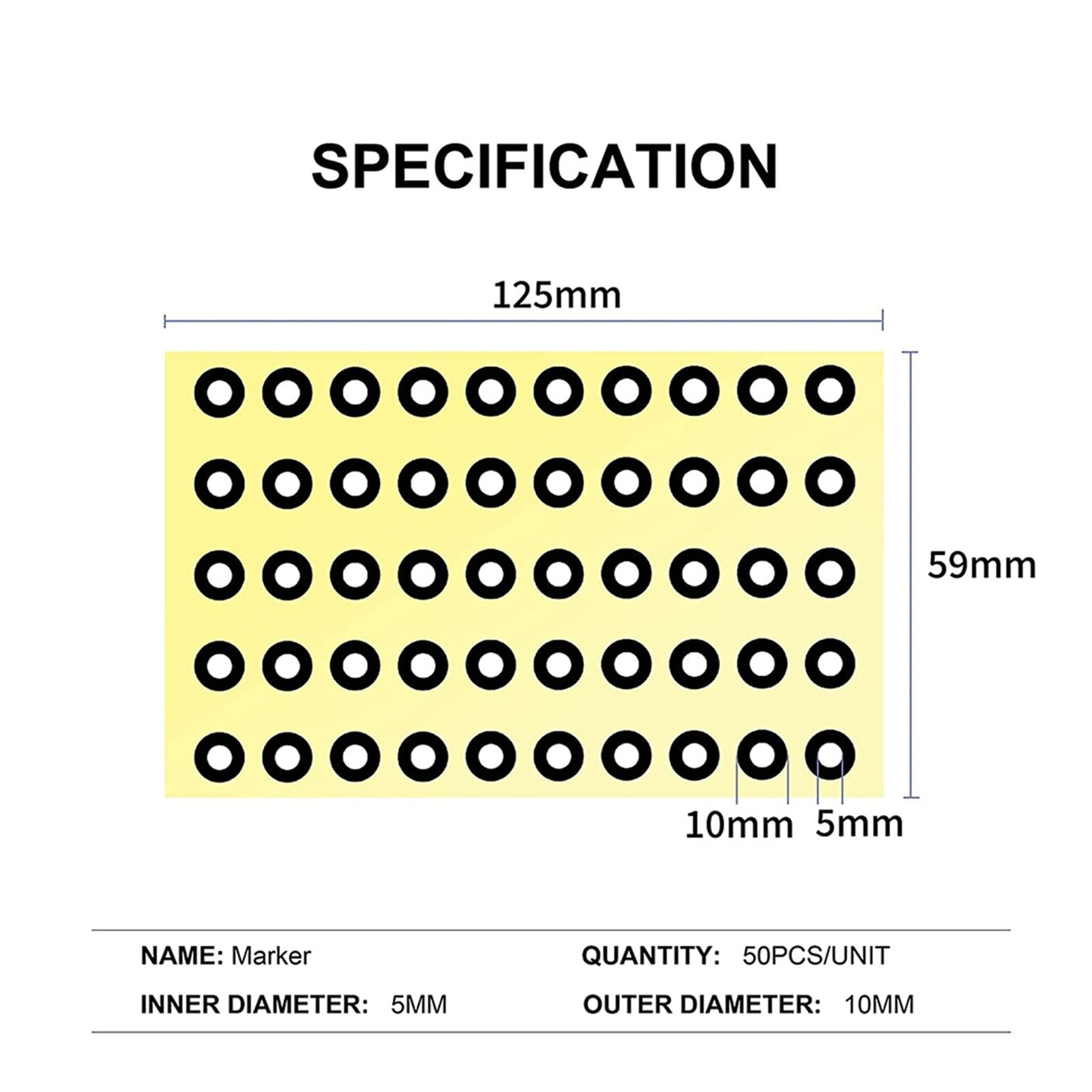 5.0 mm Reference Point for 3D Scanning (3000 Pcs) Diffuse Reflection Markers for 3D Scanner ,Accurate Tracking Dots