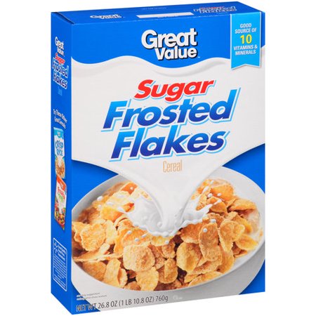 Great Value Sugar Frosted Flakes Cereal, 26.8 oz - Walmart.com
