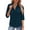 Deep Blue, variant on Womens Button Down Shirts 3/4 Sleeve Basic Business Dress Shirts Collared Work Office Fitted Blouses Tops