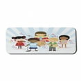 thumbnail image 1 of Music Computer Mouse Pad, Print of Children Performing Happily on Stage Sunburst Effect Background, Rectangle Non-Slip Rubber Mousepad Large, 31" x 12" Gaming Size, White and Multicolor, by Ambesonne, 1 of 2