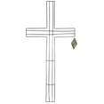 thumbnail image 1 of 24" Cross Metal Wire Wreath Frame Form Base Floral - Easter - by Kodak Home Solutions As Pictured -, 1 of 1