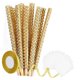 thumbnail image 5 of 24 palitos de madera para caramelos de frutas con chispas y bolsitas de chocolate. Oro, 5 of 9
