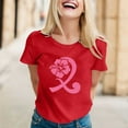 thumbnail image 2 of T-shirt à Manches Courtes Imprimé Graphique pour Femmes Col Rond Décontracté Confortable Haut d'Été pour les Vacances Usage Quotidien, 2 of 4