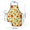 thumbnail image 4 of Naloa 1Pack Adjustable Bib Apron Waterdrop Resistant Cooking Kitchen Aprons for Women Men Chef, Sunflowers And Butterflies Print, 4 of 5