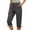 c01Gray, variant on Womens Cargo Capri Pants Hiking Travel Cargo Capri Pants Drawstring Hem Capris Spring Summer Trousers with Pockets Gray S