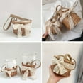 thumbnail image 4 of Handbag String Bags Girls Basket Tote Lace Bowknot Hand Bags Handmade Beach Rattan Bucket Bag, 4 of 7