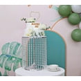 thumbnail image 2 of LANLONG 15.7" Tall Round Cake Stand With Crystal Chains Wedding Cake Stand Metal Silver Birthday Party Dessert Cupcake Display Stand, 2 of 8