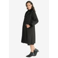 thumbnail image 3 of Jessica London Women's Plus Size Faux Shearling Midi Coat, 3 of 5