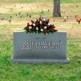 thumbnail image 5 of Sympathy Silks Artificial Cemetery Flowers 30" Red and White Rose Buds Saddle for Headstone, 5 of 9