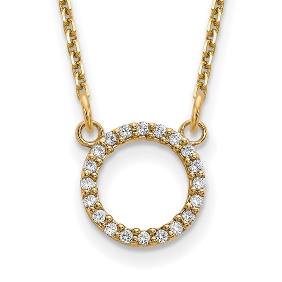 10k Diamond Open Circle Necklace