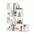 thumbnail image 1 of Costway 1 PCS S-shaped Bookshelf Freestanding Stepped Etagere Bookcase with Anti-tipping Kits White, 1 of 9