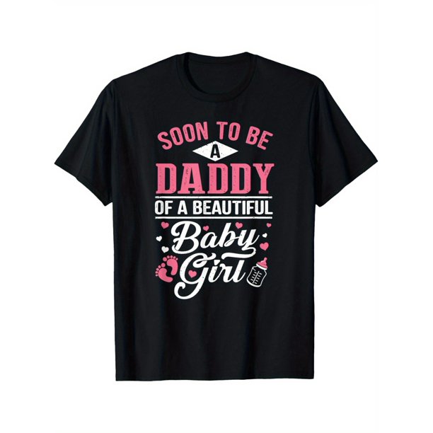 "Men's Soon to Be a Daddy T-Shirt - Beautiful Baby Girl Announcement Cotton Tee", Casual Sporty Tee, Comfy Tee