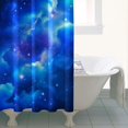 thumbnail image 4 of Colorful Starry Sky and Universe Modern Waterproof Shower Curtain Set with 12 Hooks, Washable Decorative Bathroom Shower Curtain, 4 of 6