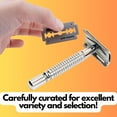 thumbnail image 3 of G.B.S Double Edge Safety Razor Blade Variety Pack- 120 Blades - Perfect |Barber Choice Double Edge Razors: Satisfaction | Chrome |Pack of 1, 3 of 7