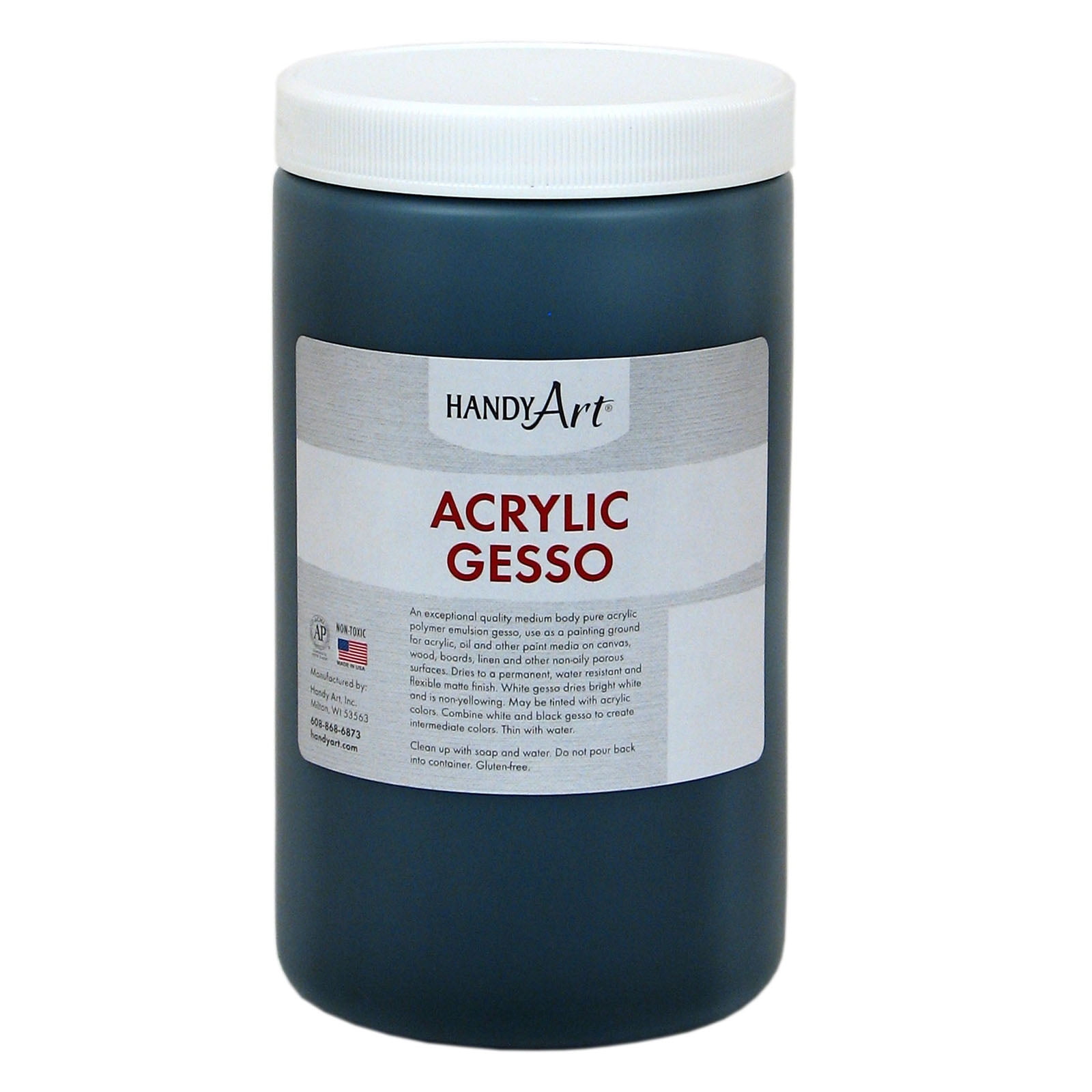 Handy Art Acrylic Gesso, Black, 32 oz., Pack of 2
