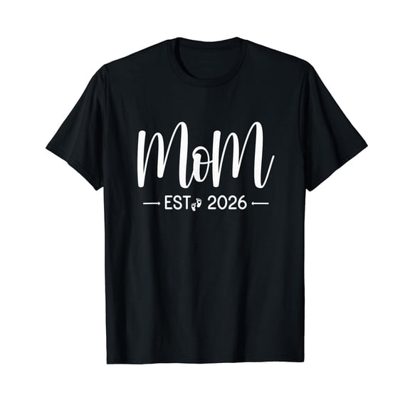 Mom Est 2026 New Moms and Dads Matching Mother to Be 2026 T-Shirt
