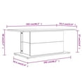 thumbnail image 4 of vidaXL Table Basse Blanche 102x55,5x40 cm Bois Manufacturé, 4 of 4