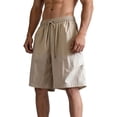 thumbnail image 2 of Guluxicc Men's Bermuda Shorts Elastic Waist Drawstring Shorts Summer Casual Shorts With Pockets, 2 of 7