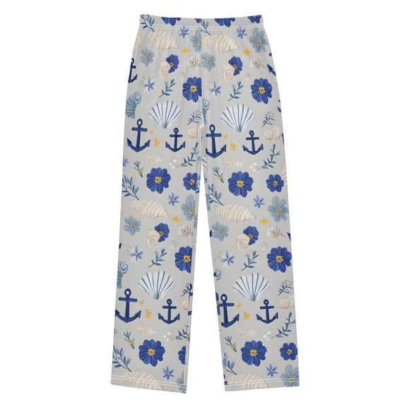 joogoo Anchors Seashells Kids Pajama Pants Pj Bottoms Boy Girls Sleepwear Lounge L