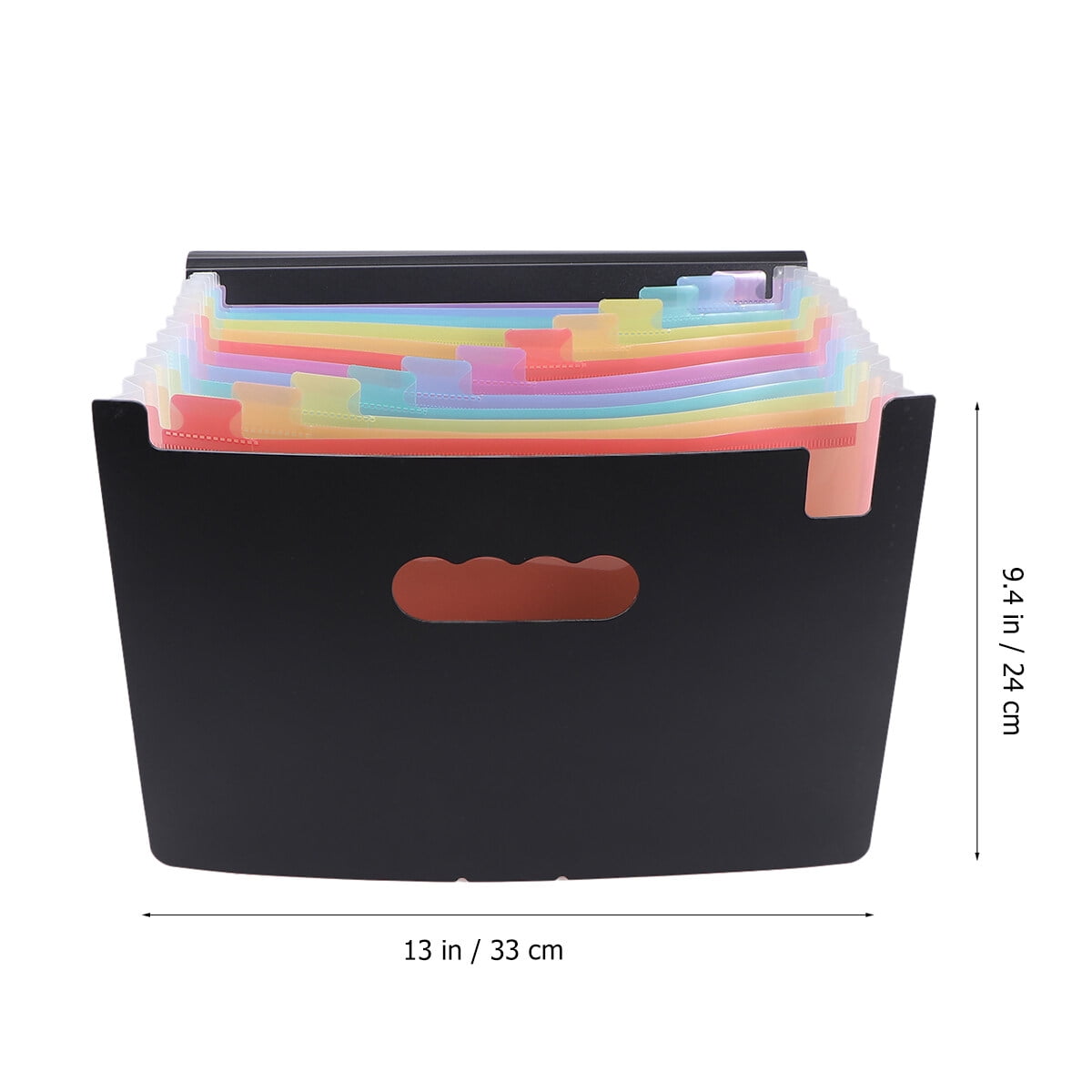 Supvox Portable Black Accordion File Folder A4 for Office, School & Home Document Storage and Organization